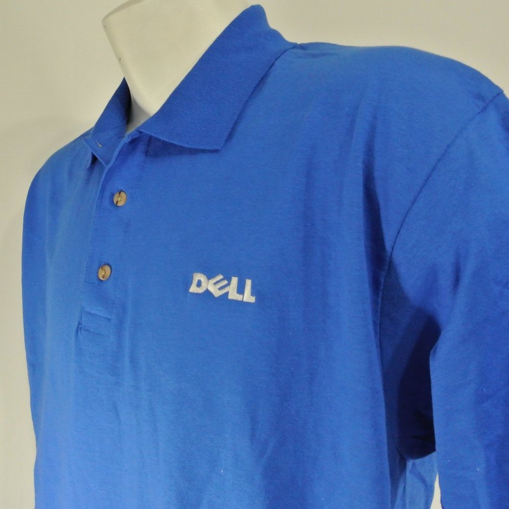 DELL COMPUTERS Employee Uniform Polo Shirt Blue NEW Size XL